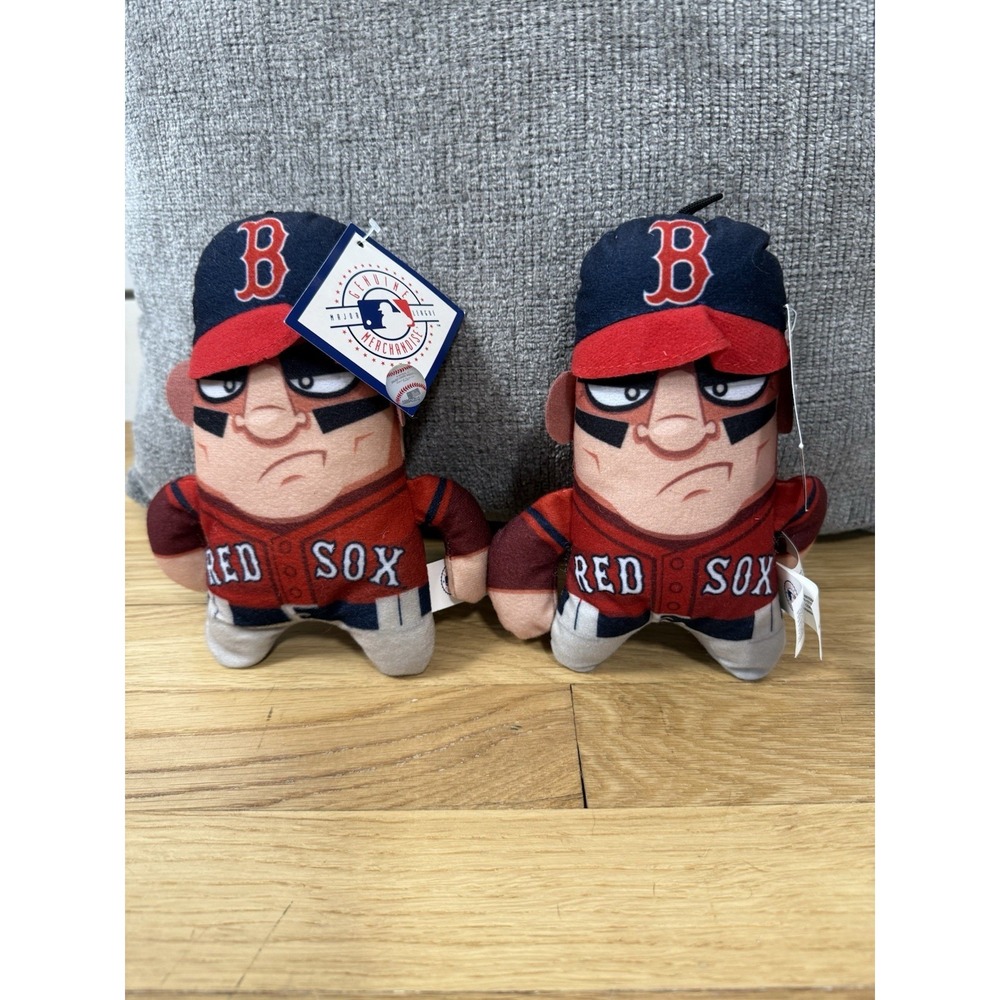 7" BOSTON RED SOX PLAYER PLUSH PAIR 2015 NEW WITH TAG BY GOOD STUFF MLB MERCH